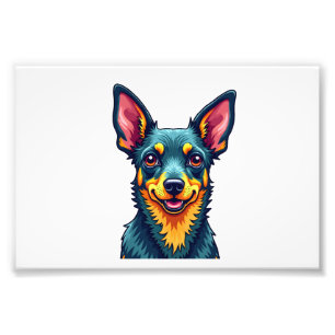 Impression Photo Chihuahua  Peinture Abstraite  Couleur  Chien Mign