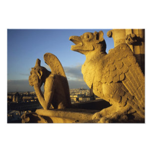 Impression Photo Chimère, cathédrale Notre-Dame, Paris, France