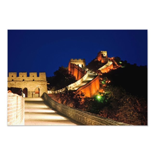 Impression Photo Chine, Badaling, Grande Muraille, vue de (Devant)