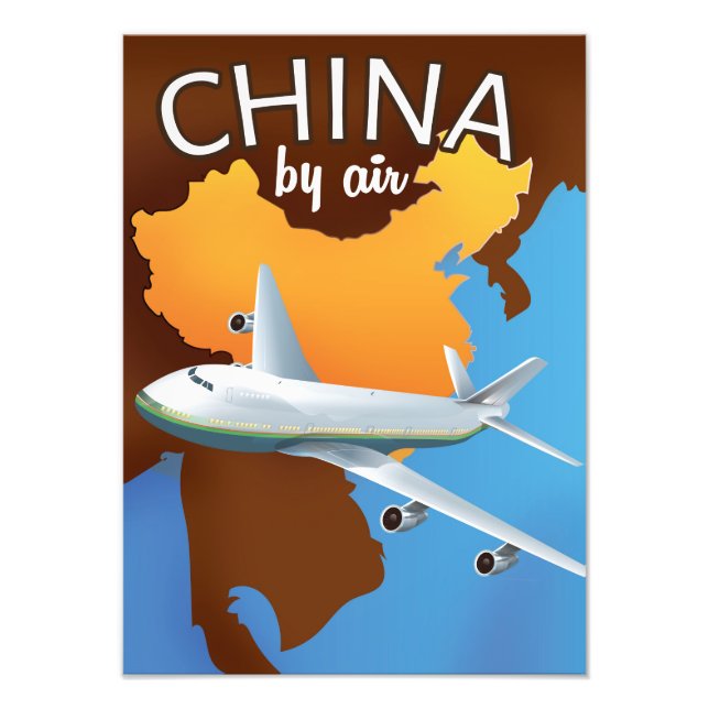 Impression Photo Chine Par affiche de voyage aérien (Devant)