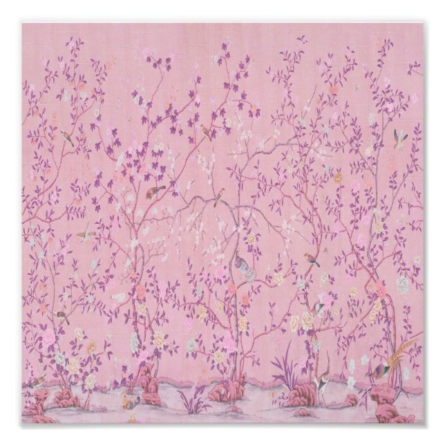 Impression Photo Chinoiserie rose (Devant)