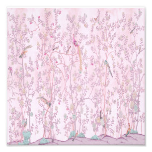 Impression Photo Chinoiserie rose