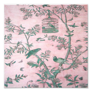 Impression Photo Chinoiserie rose
