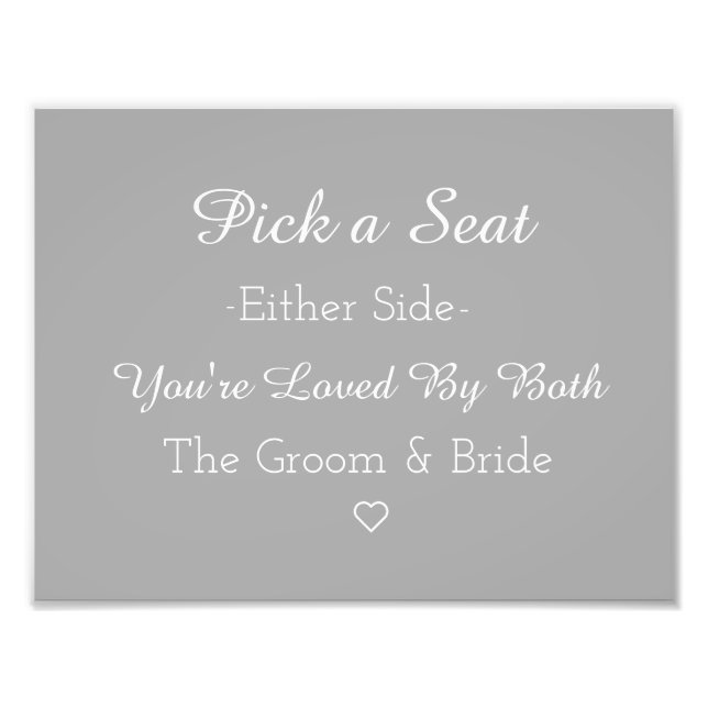 Impression Photo Choisir un siège de chaque côté (Devant)