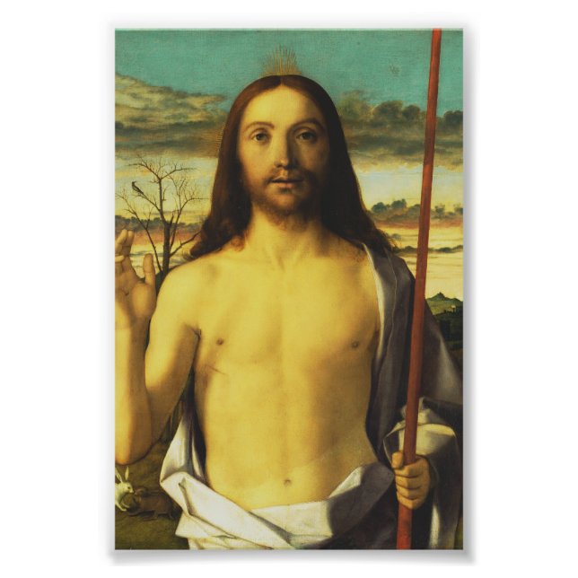Impression Photo Christ bénissant par Giovanni Bellini   (Devant)