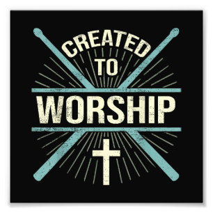 Impression Photo Christian Worship Band Créé Pour Adorer Drummer