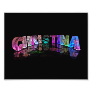 Impression Photo Christina - Noms modernes en 3D