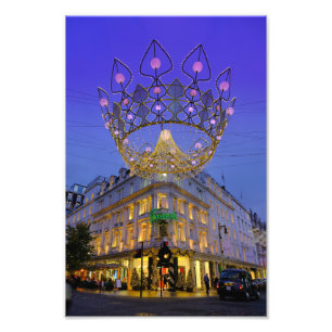Impression Photo Christmas Lights, Bond Street, Londres