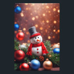 Impression Photo Christmas Snowman<br><div class="desc">Snowman décoré Noël</div>