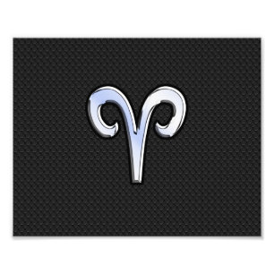 Impression Photo Chrome Comme Aries Signe Zodiaque
