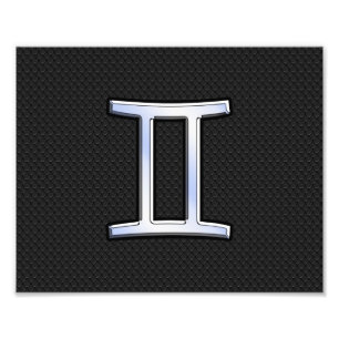 Impression Photo Chrome comme Gemini signe Zodiac