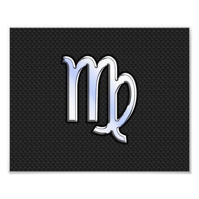 Impression Photo Chrome Virgo Zodiac Connexion style peau de serpen (Devant)