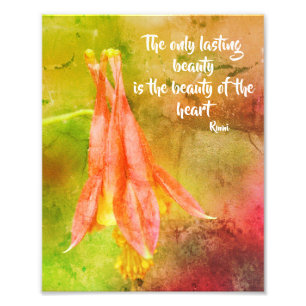 Impression Photo Chronique de beauté durable Citation Rumi inspiran