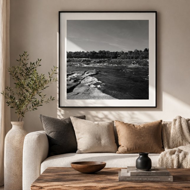 Impression Photo Chuchotements de la rivière James Noir et Blanc (Créateur téléchargé)