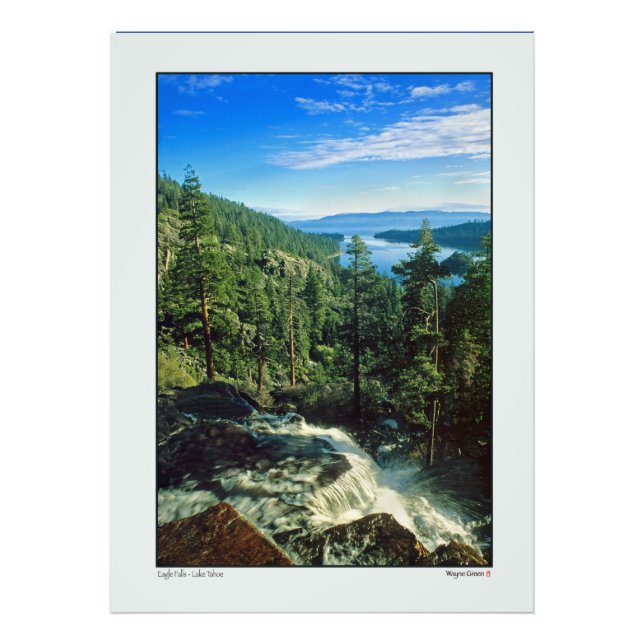 Impression Photo Chutes D'Eagle Au-Dessus Du Lac Tahoe (Devant)