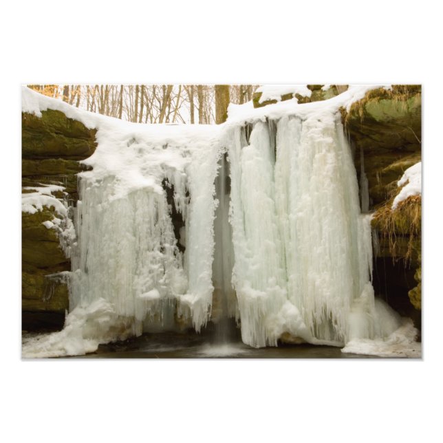 Impression Photo Chutes Dundee en hiver, Ohio (Devant)