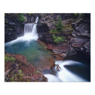 Impression Photo Chutes St Mary dans le parc national de Glacier da