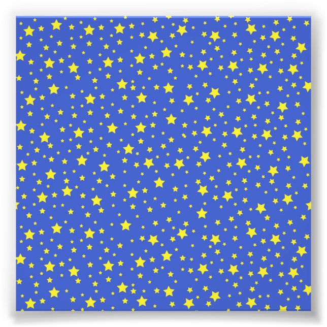 Impression Photo Ciel Bleu Étoilé Étoiles Jaunes Jolie Lumière Stel (Devant)