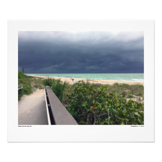 Impression Photo Ciel orageux sur la mer d'Aqua
