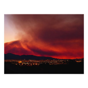 Impression Photo Ciel sur le feu, Las Vegas, affiche 24x18 de