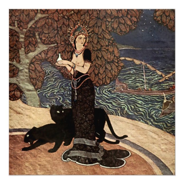 Impression Photo « Circé l'enchanteresse » par Edmund Dulac (Devant)