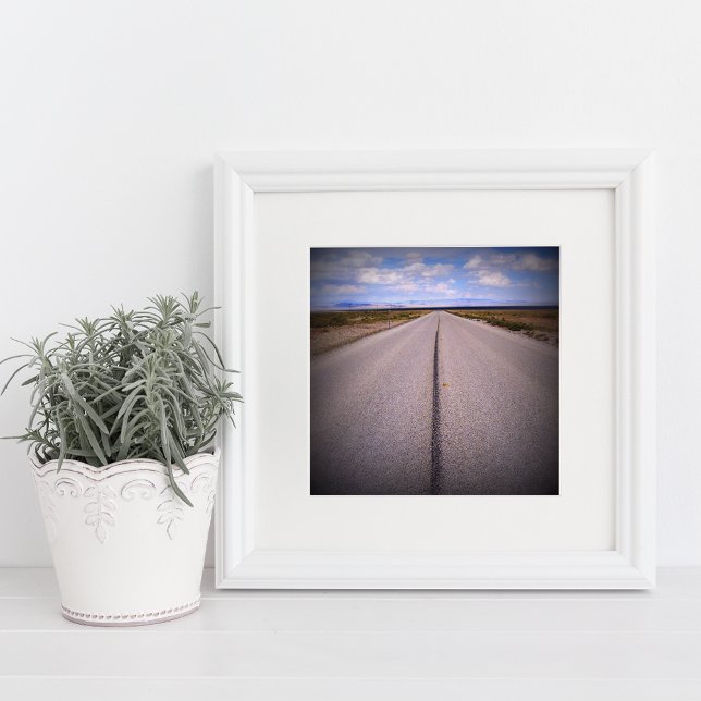 Impression Photo Circuit routier de vacances d'été 4x4 carré (Small photo frame with mat for 4x4 photo.)