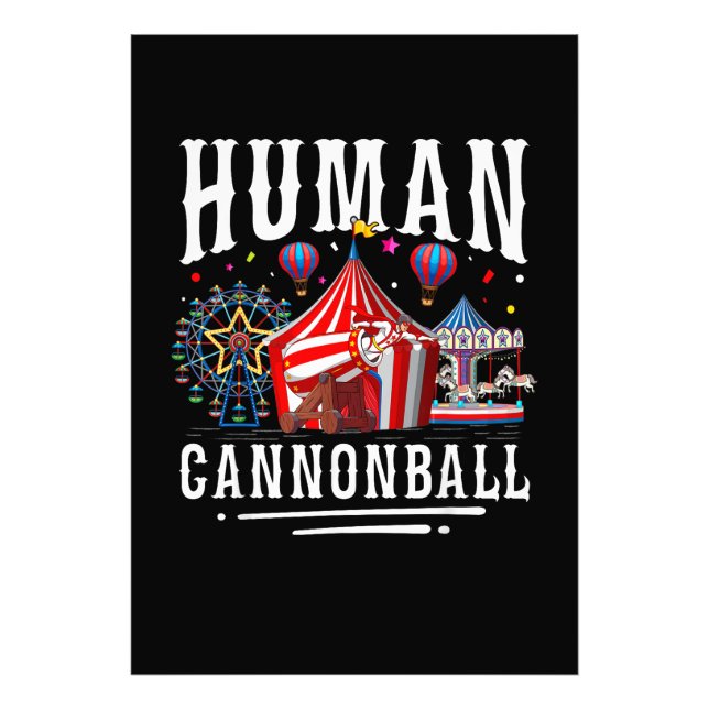 Impression Photo Cirque Carnaval Boulet de Canon Humain (Devant)