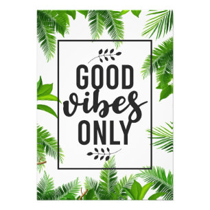 Impression Photo Citation de bonheur Bonne Vibe seulement