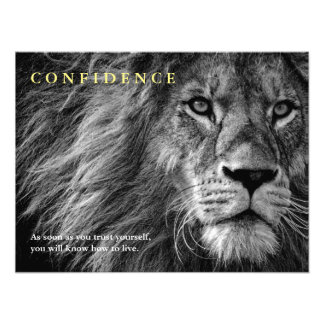 Impression Photo Citation de confiance Lion Inspiration