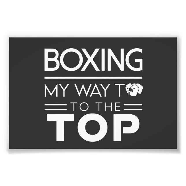 Impression Photo Citation de motivation de boxe en typographie mini (Devant)