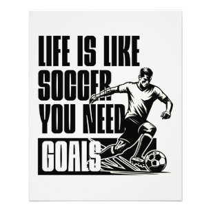 Impression Photo Citation de motivation pour les buts de football
