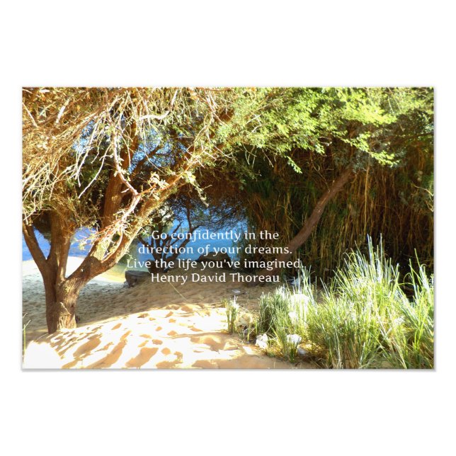 Impression Photo Citation du rêve motivationnel Henry David Thoreau (Devant)