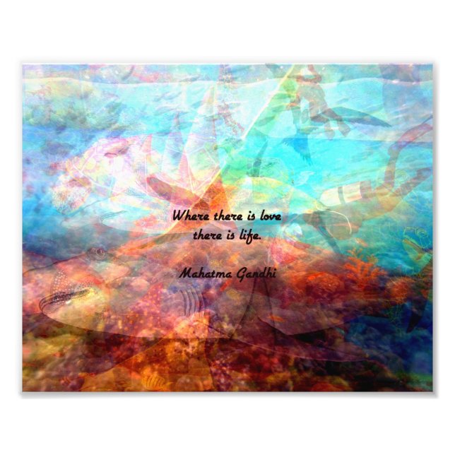 Impression Photo Citation inspirationnelle de Gandhi sur l'amour, l (Devant)