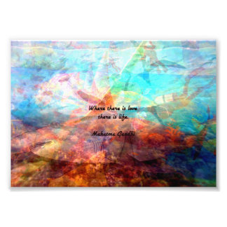 Impression Photo Citation inspirationnelle de Gandhi sur l'amour, l