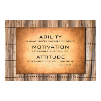 Impression Photo Citation motivationnelle de Lou Holtz et arrière -