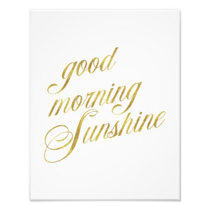 Impression Photo Citation Sunshine Good Morning Citations Faux Gold