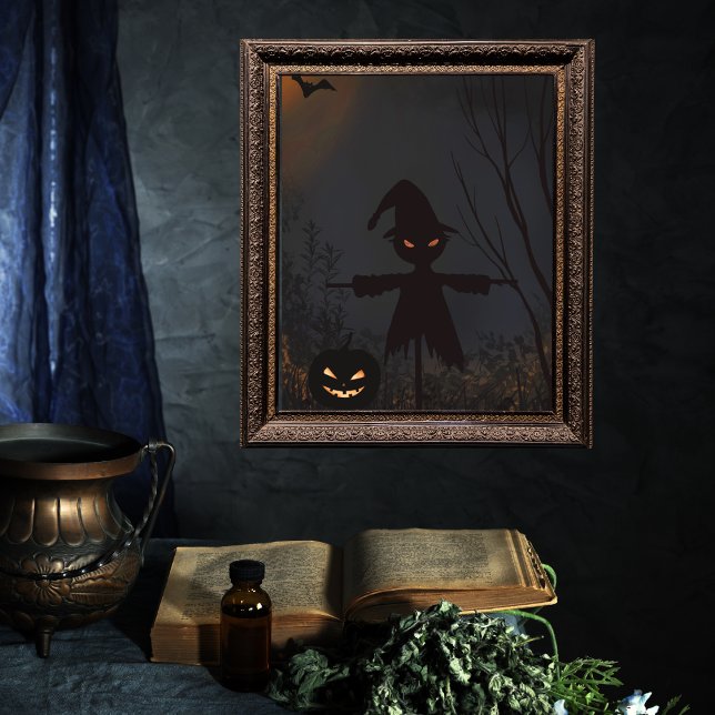 Impression Photo Citrouille Éffrayant d'Halloween Scarecrow (Halloween Spooky Scarecrow fun way to decorate for Halloween)
