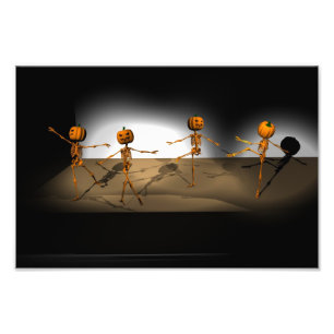 Impression Photo Citrouilles de danse de ballet d'Halloween
