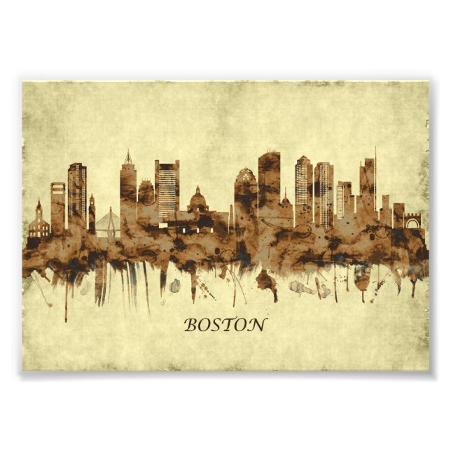 Impression Photo Cityscape de Boston Massachusetts (Devant)