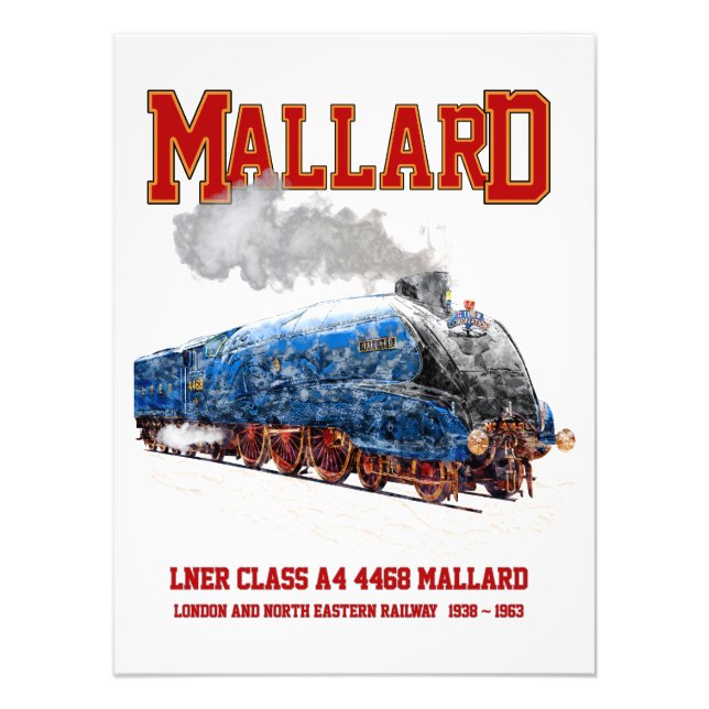 Impression Photo Class A4 Mallard - World Fastest Steam Locomotive (Devant)