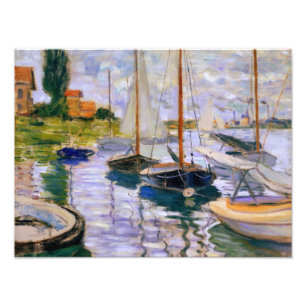 Impression Photo Claude Monet - Bateaux à voile sur la Seine
