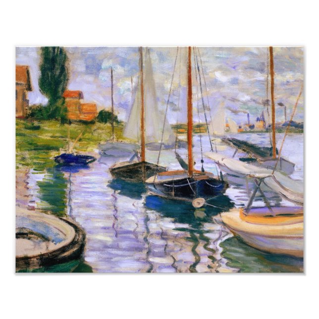 Impression Photo Claude Monet - Bateaux à voile sur la Seine (Devant)