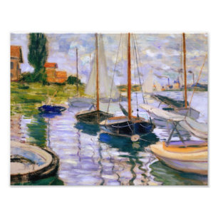 Impression Photo Claude Monet - Bateaux à voile sur la Seine