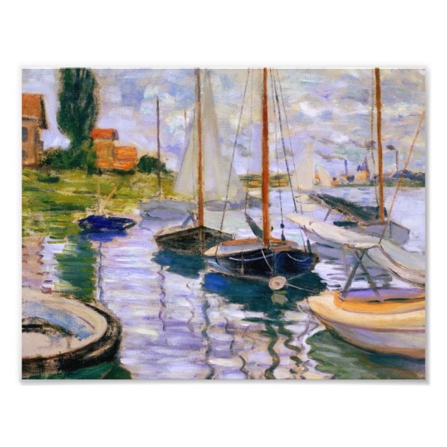 Impression Photo Claude Monet - Bateaux à voile sur la Seine (Devant)