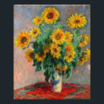 Impression Photo Claude Monet - Bouquet de tournesols<br><div class="desc">Bouquet de tournesols / Bouquet de tournois - Claude Monet,  Huile sur toile,  1881</div>