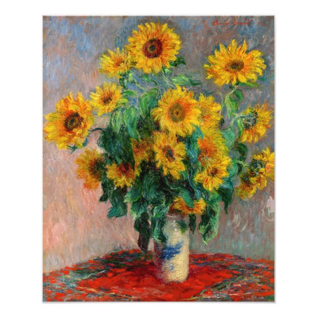 Impression Photo Claude Monet - Bouquet de tournesols (Devant)