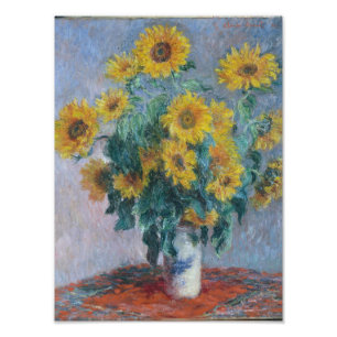 Impression Photo Claude Monet - bouquet des tournesols,