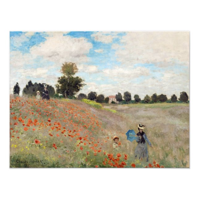 Impression Photo Claude Monet - Champ de coquelicots (Devant)
