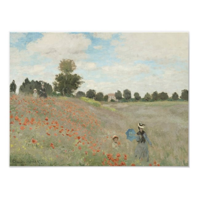 Impression Photo Claude Monet - Champ de pavot (Devant)