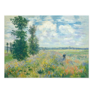 Impression Photo Claude Monet - Champs de pavot près d'Argenteuil (